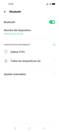 Pulsa el dispositivo Bluetooth deseado y sigue las indicaciones de la pantalla para vincular el dispositivo al teléfono. Pulsa el dispositivo Bluetooth deseado y sigue las indicaciones de la pantalla para vincular el dispositivo al teléfono.
