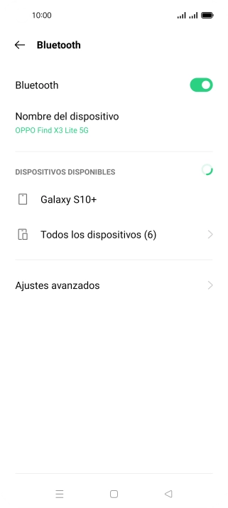 Pulsa el dispositivo Bluetooth deseado y sigue las indicaciones de la pantalla para vincular el dispositivo al teléfono. Pulsa el dispositivo Bluetooth deseado y sigue las indicaciones de la pantalla para vincular el dispositivo al teléfono.