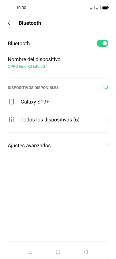 Pulsa el dispositivo Bluetooth deseado y sigue las indicaciones de la pantalla para vincular el dispositivo al teléfono. Pulsa el dispositivo Bluetooth deseado y sigue las indicaciones de la pantalla para vincular el dispositivo al teléfono.