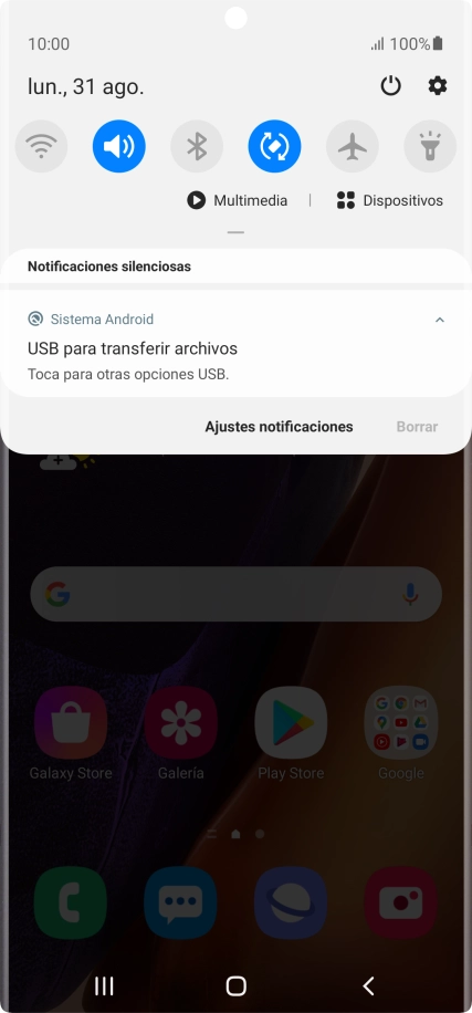 Pulsa Toca para otras opciones USB.. Pulsa Toca para otras opciones USB..