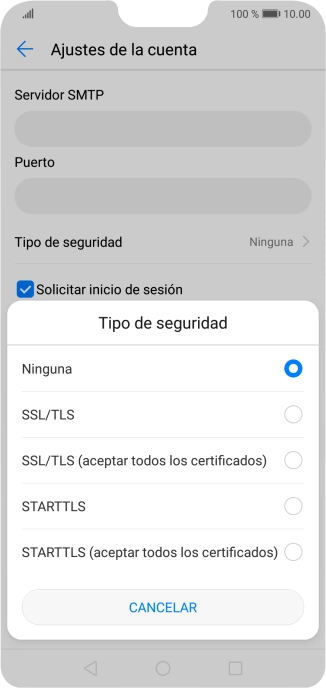 Pulsa Ninguna para desactivar la función. Pulsa Ninguna para desactivar la función.