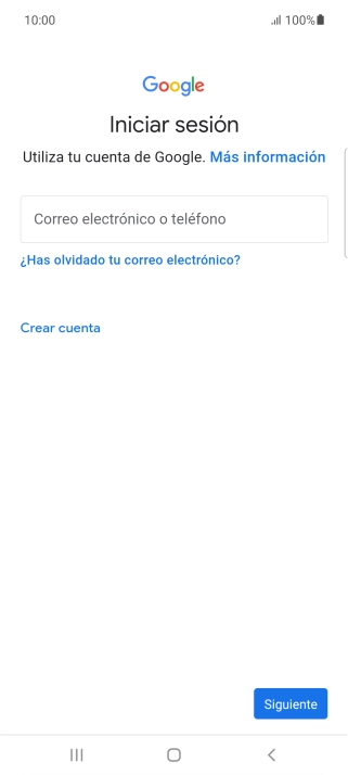 Si no tienes una cuenta de Google, pulsa Crear cuenta y sigue las indicaciones de la pantalla para ver cómo crear una cuenta nueva. Si no tienes una cuenta de Google, pulsa Crear cuenta y sigue las indicaciones de la pantalla para ver cómo crear una cuenta nueva.