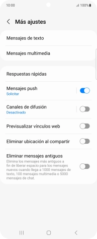 Pulsa Mensajes de texto. Pulsa Mensajes de texto.