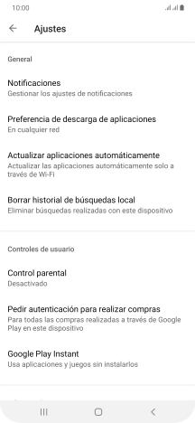 Pulsa Actualizar aplicaciones automáticamente. Pulsa Actualizar aplicaciones automáticamente.