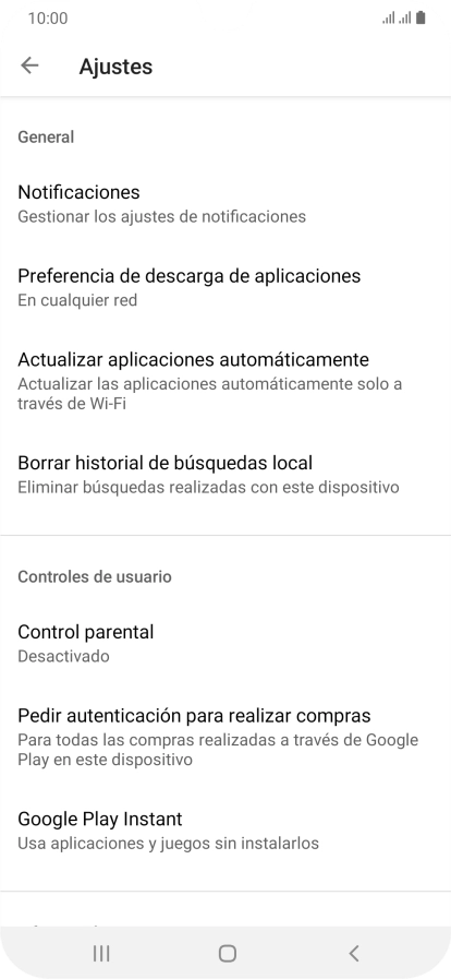 Pulsa Actualizar aplicaciones automáticamente. Pulsa Actualizar aplicaciones automáticamente.