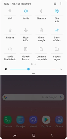 Pulsa el icono de datos móviles para activar o desactivar la función. Pulsa el icono de datos móviles para activar o desactivar la función.