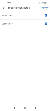 Pulsa en el campo junto a los contactos deseados. Pulsa en el campo junto a los contactos deseados.