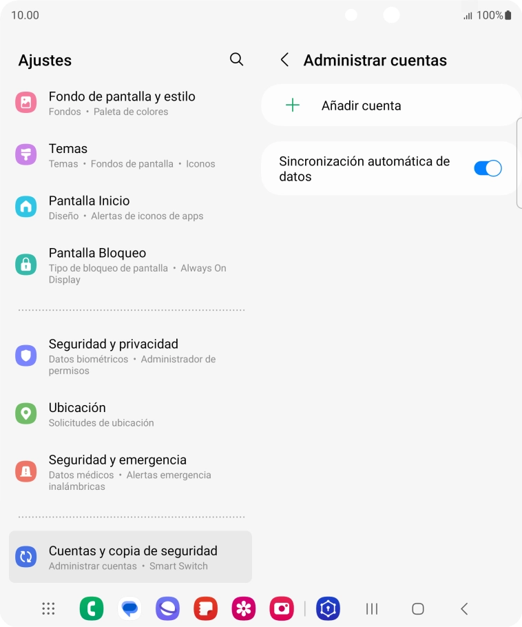 Pulsa Añadir cuenta. Pulsa Añadir cuenta.