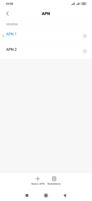 Pulsa la conexión de datos deseada para activarla. Pulsa la conexión de datos deseada para activarla.
