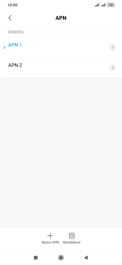 Pulsa la conexión de datos deseada para activarla. Pulsa la conexión de datos deseada para activarla.