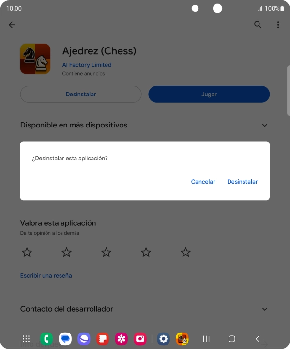 Pulsa Desinstalar. Pulsa Desinstalar.