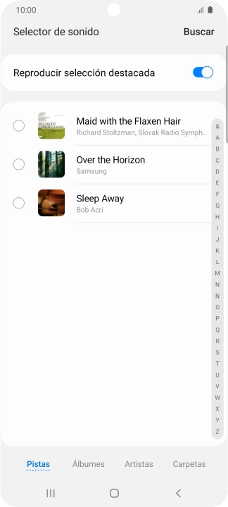 Pulsa los timbres de llamada deseados para escucharlos. Pulsa los timbres de llamada deseados para escucharlos.