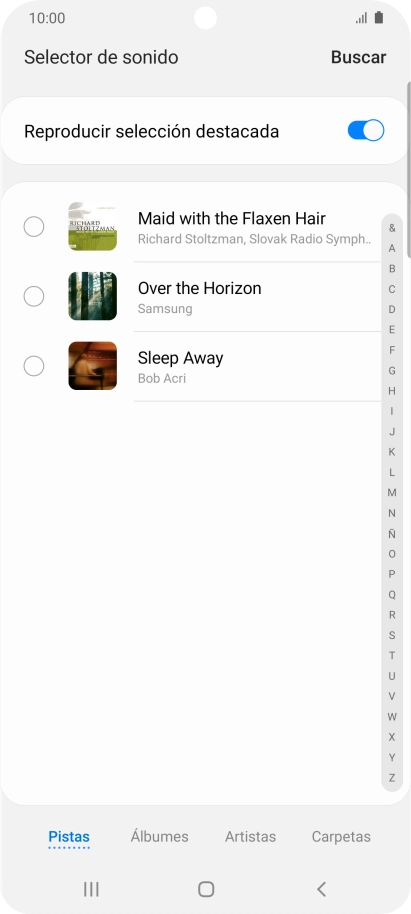 Pulsa los timbres de llamada deseados para escucharlos. Pulsa los timbres de llamada deseados para escucharlos.
