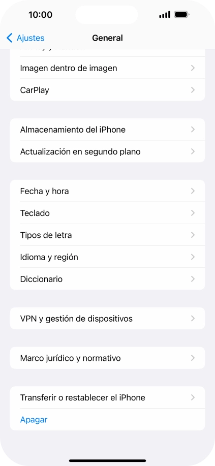 Pulsa Transferir o restablecer el iPhone. Pulsa Transferir o restablecer el iPhone.
