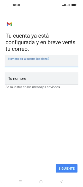 Pulsa Tu nombre e introduce el nombre del remitente. Pulsa Tu nombre e introduce el nombre del remitente.
