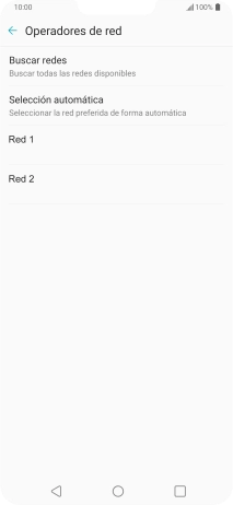 Pulsa la red deseada. Pulsa la red deseada.