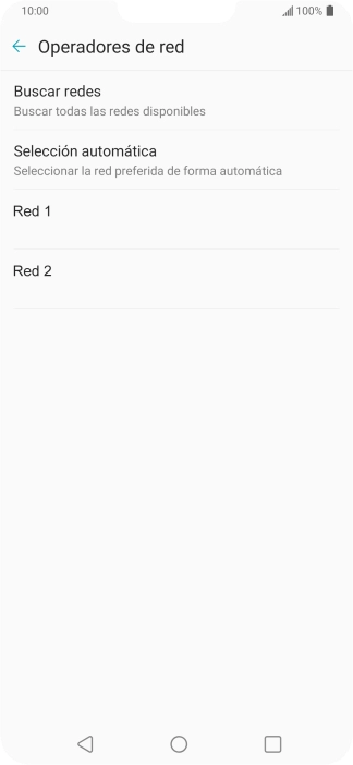 Pulsa la red deseada. Pulsa la red deseada.