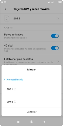 Pulsa el ajuste deseado. Pulsa el ajuste deseado.