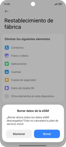 Pulsa Borrar. Pulsa Borrar.