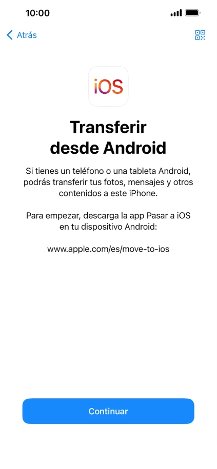 Para transferir contenido a tu teléfono, tienes que haber instalado la app Para transferir contenido a tu teléfono, tienes que haber instalado la app