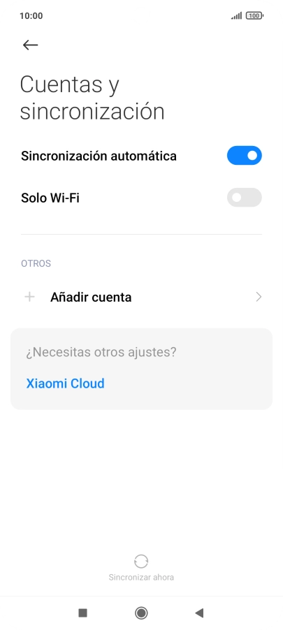 Pulsa Añadir cuenta. Pulsa Añadir cuenta.