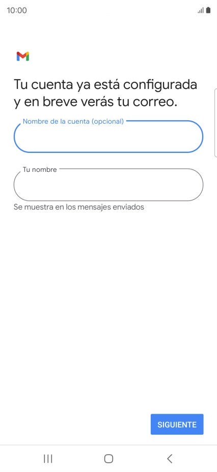 Pulsa Tu nombre e introduce el nombre del remitente. Pulsa Tu nombre e introduce el nombre del remitente.