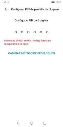 Pulsa CAMBIAR MÉTODO DE DESBLOQUEO. Pulsa CAMBIAR MÉTODO DE DESBLOQUEO.