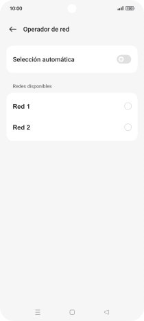 Pulsa la red deseada. Pulsa la red deseada.