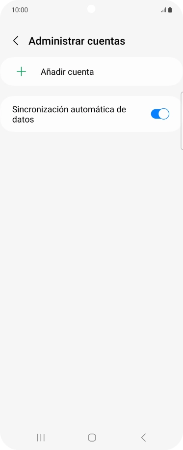 Pulsa Añadir cuenta. Pulsa Añadir cuenta.