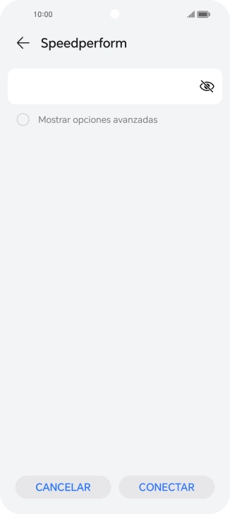 Introduce la contraseña de la red wifi y pulsa CONECTAR. Introduce la contraseña de la red wifi y pulsa CONECTAR.