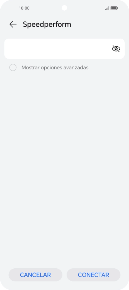 Introduce la contraseña de la red wifi y pulsa CONECTAR. Introduce la contraseña de la red wifi y pulsa CONECTAR.