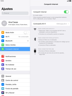 Pulsa Contraseña Wi-Fi e introduce una contraseña. Pulsa Contraseña Wi-Fi e introduce una contraseña.
