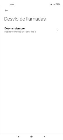 Pulsa el tipo de desvío deseado. Pulsa el tipo de desvío deseado.