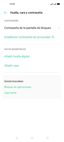 Pulsa Contraseña de la pantalla de bloqueo e introduce el código de seguridad extra que has creado anteriormente. Pulsa Contraseña de la pantalla de bloqueo e introduce el código de seguridad extra que has creado anteriormente.
