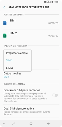 Pulsa el ajuste deseado. Pulsa el ajuste deseado.
