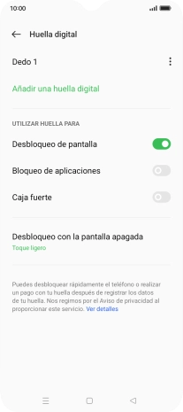 Pulsa el indicador junto a los ajustes deseados para activarlos o desactivarlos. Pulsa el indicador junto a los ajustes deseados para activarlos o desactivarlos.