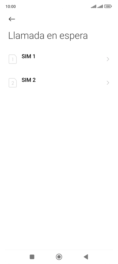 Pulsa la tarjeta SIM deseada. Pulsa la tarjeta SIM deseada.