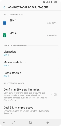 Pulsa la tarjeta SIM deseada. Pulsa la tarjeta SIM deseada.