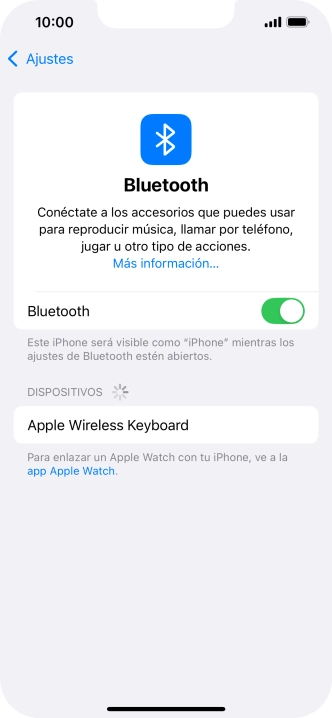 Pulsa el dispositivo Bluetooth deseado y sigue las indicaciones de la pantalla para vincular el dispositivo al teléfono. Pulsa el dispositivo Bluetooth deseado y sigue las indicaciones de la pantalla para vincular el dispositivo al teléfono.