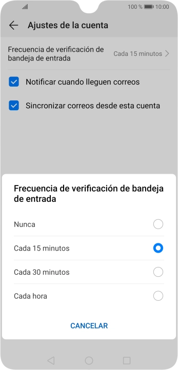 Pulsa el ajuste deseado. Pulsa el ajuste deseado.