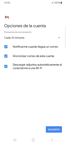 Si aparece en la pantalla esta imagen, tu cuenta de correo electrónico ha sido reconocida y configurada automáticamente. Sigue las indicaciones de la pantalla para introducir más información y terminar la configuración. Si aparece en la pantalla esta imagen, tu cuenta de correo electrónico ha sido reconocida y configurada automáticamente. Sigue las indicaciones de la pantalla para introducir más información y terminar la configuración.