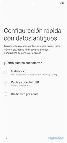 Puedes transferir el contenido de otro teléfono cuando activas tu teléfono por primera vez y cuando lo has restablecido. Cuando aparezca en la pantalla del teléfono esta imagen, ya está listo para la transmisión del contenido del otro teléfono. Puedes transferir el contenido de otro teléfono cuando activas tu teléfono por primera vez y cuando lo has restablecido. Cuando aparezca en la pantalla del teléfono esta imagen, ya está listo para la transmisión del contenido del otro teléfono.