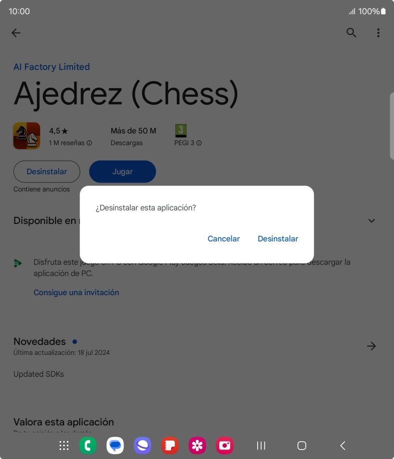 Pulsa Desinstalar. Pulsa Desinstalar.