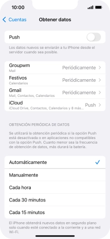 Si desactivas la función, pulsa el ajuste deseado. Si desactivas la función, pulsa el ajuste deseado.
