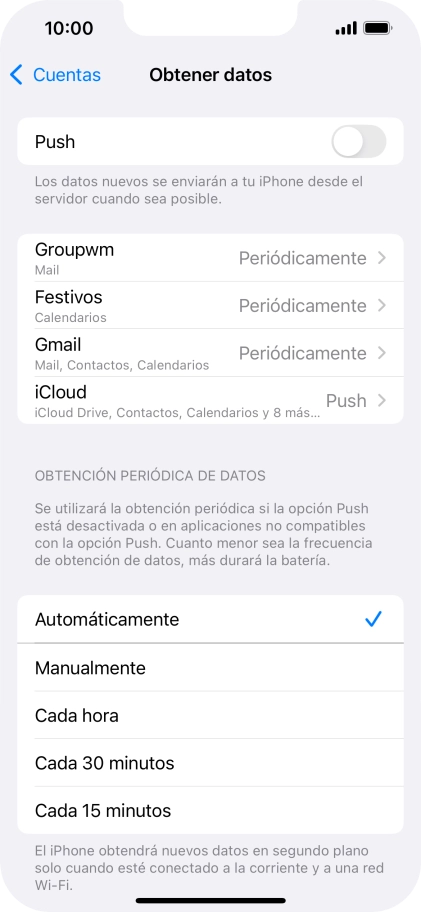 Si desactivas la función, pulsa el ajuste deseado. Si desactivas la función, pulsa el ajuste deseado.