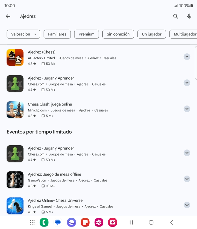 Pulsa la app deseada. Pulsa la app deseada.