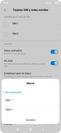 Pulsa el ajuste deseado. Pulsa el ajuste deseado.