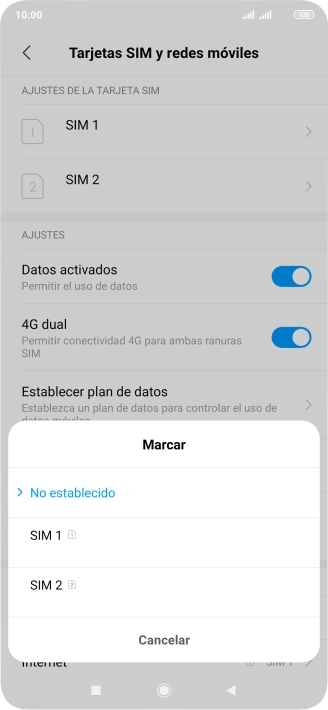 Pulsa el ajuste deseado. Pulsa el ajuste deseado.