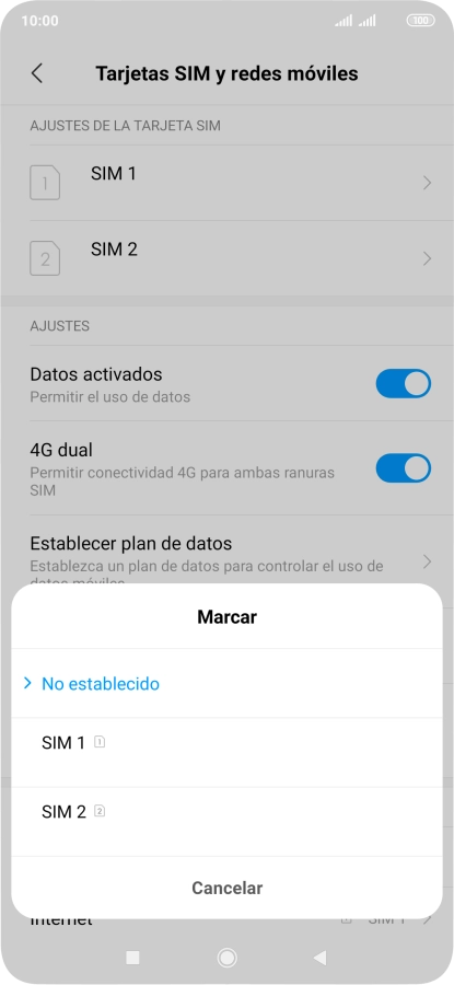 Pulsa el ajuste deseado. Pulsa el ajuste deseado.