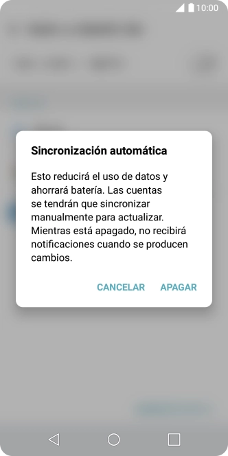 Si desactivas la función, pulsa APAGAR. Si desactivas la función, pulsa APAGAR.